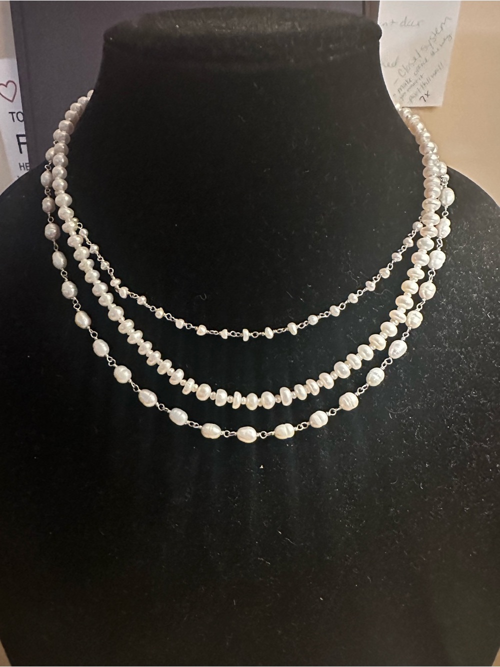 Opulenza White Pearl Multi-Strand Necklace - Women Jewelry